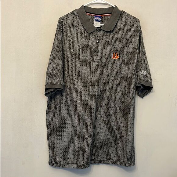 Reebok NFL Team Apparel Cincinnati Bengals short sleeve polo Size XL EUC - Picture 1 of 10